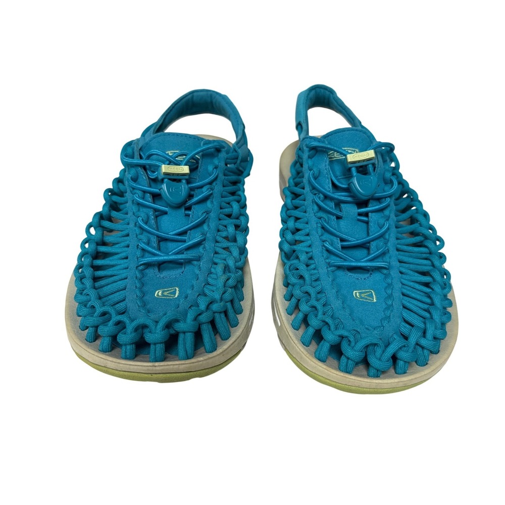 KEEN Uneek Sandals Women Size 9 Blue Green Braided Cord Outdoor Hiking Footwear